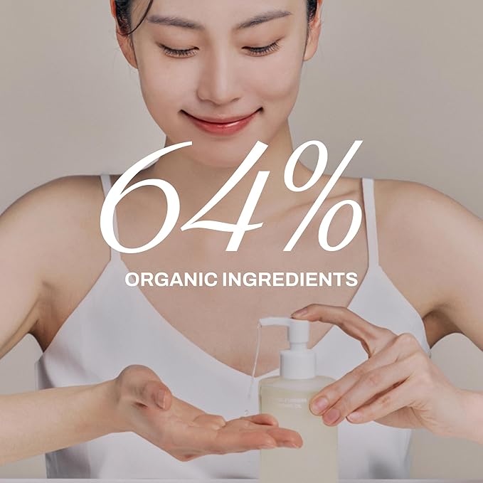 Whamisa Organic Flowers Cleansing Oil, Face Cleanser, Fermented Ingredient-Rich Makeup Remover for Deep Cleansing, Pore Care, Gentle Rolling, Easy Clean, Korean Skin Care (260ml)