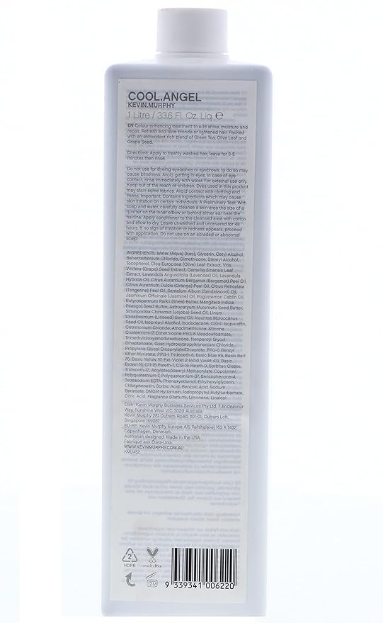 KEVIN.MURPHY COOL.ANGEL - Cool Ash Colour Enhancing Shine Treatment - Thickening Spray - For Blonde, Brown & Grey Colour Hair - Paraben Free Hair Care - 1000 mL / 33.8 fl oz