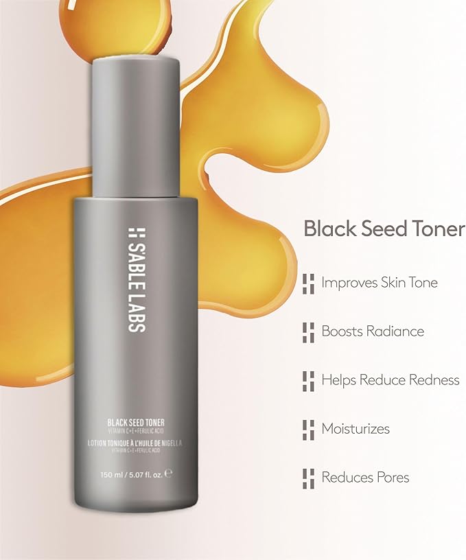 S'ABLE Labs - Black Seed Facial Toner | Protect, Restore, Refine, Soothe | Ferulic Acid, Vitamins C + E | Melanin-Inclusive Skincare (150 mL | 5.07 fl oz)