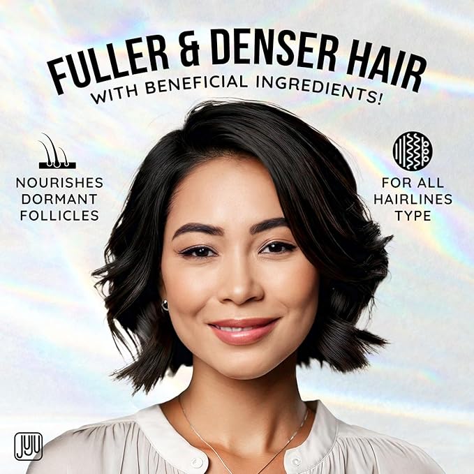 Renovo Biotin Hair Serum Women 1 Fl Oz Fragrance-Free Scalp Nourishing Hairline Enhancer, Hair Thickening Serum for Women, Gentle Formula Biotin Topical Scalp Serums for All Type of Thinning Hairlines