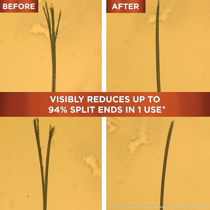 Garnier Whole Blends Honey Treasures Repairing Shampoo, for Dry, Damaged Hair, 22 Fl Oz, 2 Count (Packaging May Vary)