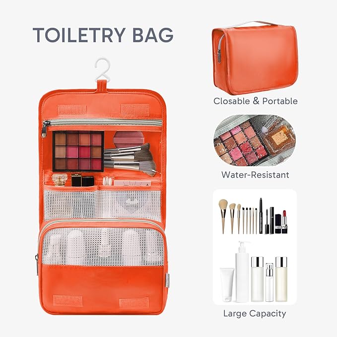 ALL INCLUDED 10 Set Durable Packing Cubes for Suitcases,OlarHike Essentials for Travel,UPGRADED Anti-Tear Stitching, NEW Improved Luggage Packing Organizers for Travel Accessories,Orange