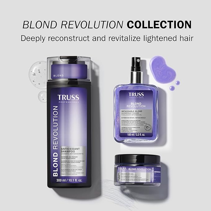 TRUSS Blond Revolution Impassable Heat Protectant Spray - Frizz Control Waterproof Spray Designed to Shield Hair, Combat Frizz & Deliver Intense Shine - Ensures Long-Lasting Protection (3.3 fl oz)
