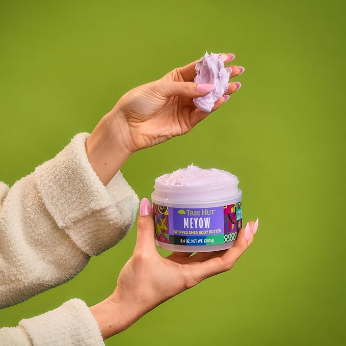 Tree Hut Meyow Whipped Shea Body Butter, Long-lasting Hydration Leaves Skin Feeling Soft & Moisturized, Lightweight, Nourishing Essential Body Care, Limited Edition Scent, 8.4 Fl Oz.