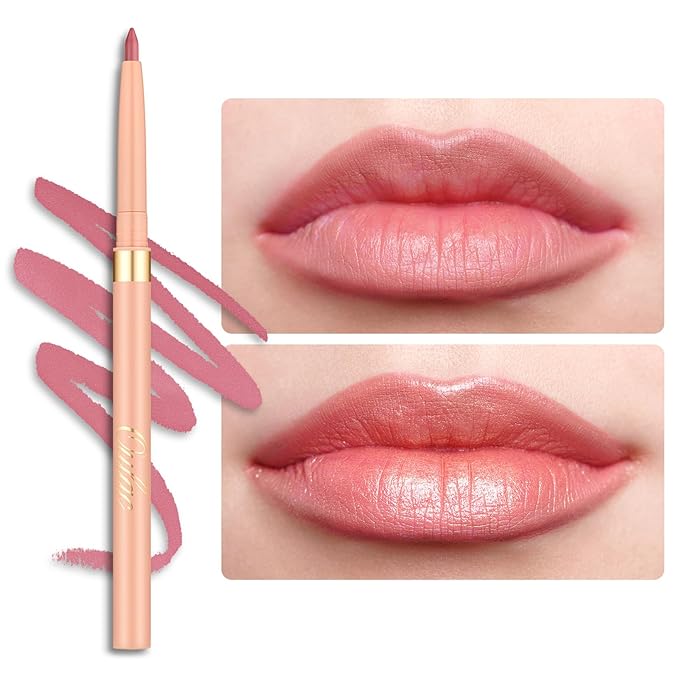 Oulac Waterproof Lipliner Pencil - Smooth and Creamy, Retractable Lip Makeup for Precision Application, Vegan & Cruelty-Free, LL01 Dusty Rose