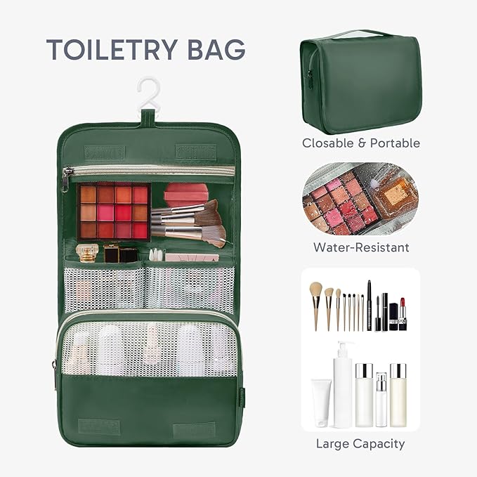 ALL INCLUDED 10 Set Durable Packing Cubes for Travel,Christmas Gifts for Women Mom, UPGRADED Anti-Tear Stitching, NEW Improved Luggage Packing Organizers for Suitcases Accessories (Dark Green)