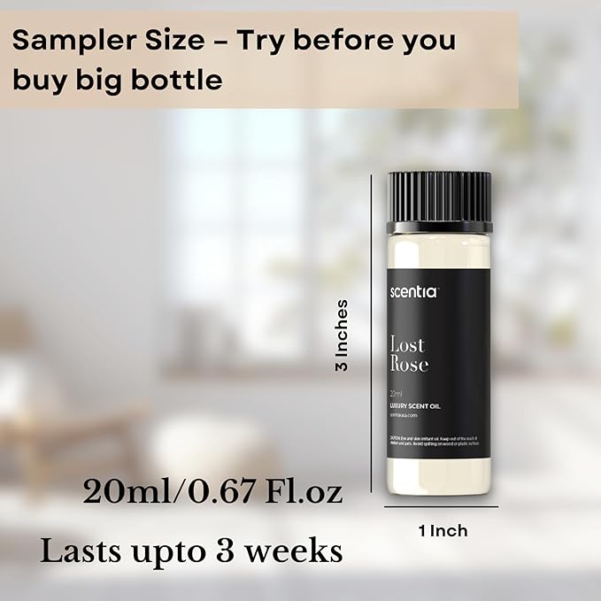 Scentia Secret Voyage Diffuser Oil Inspired by The Baccarat Hotel Scent - 20 mL 0.67 fl oz - Essential Oil Blend of Cedar &Jasmine for Aromatherapy & humidifiers - Thanksgiving & Holiday Gift