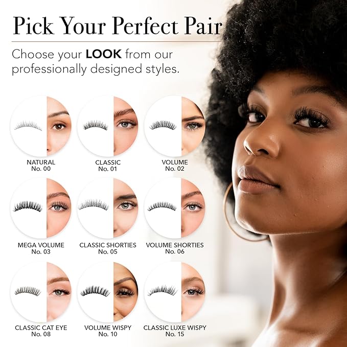 Pro Lash ProWear Professionally Styled Lash Clusters - Easiest to Apply Eyelash Cluster - 10 Day Eyelashes - Waterproof Lashes Clusters - 3 Sets - Mega Feather Wispy No. 32 - Black