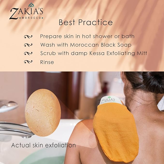 Original Kessa Exfoliating Glove - Lively Pink - Microdermabrasion Exfoliating Mitts, Removes unwanted dead skin, dirt and grime and Keratosis Pilaris. Great for spray tan removal. 1 unit