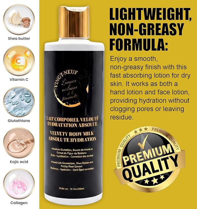 Nourishing Body Lotion for Dry Skin | Shea Butter Body Lotion with Prickly Pear, Niacinamide, Collagen & Hyaluronic Acid | Brightening Body Lotion for Sensitive Skin, 300 ml