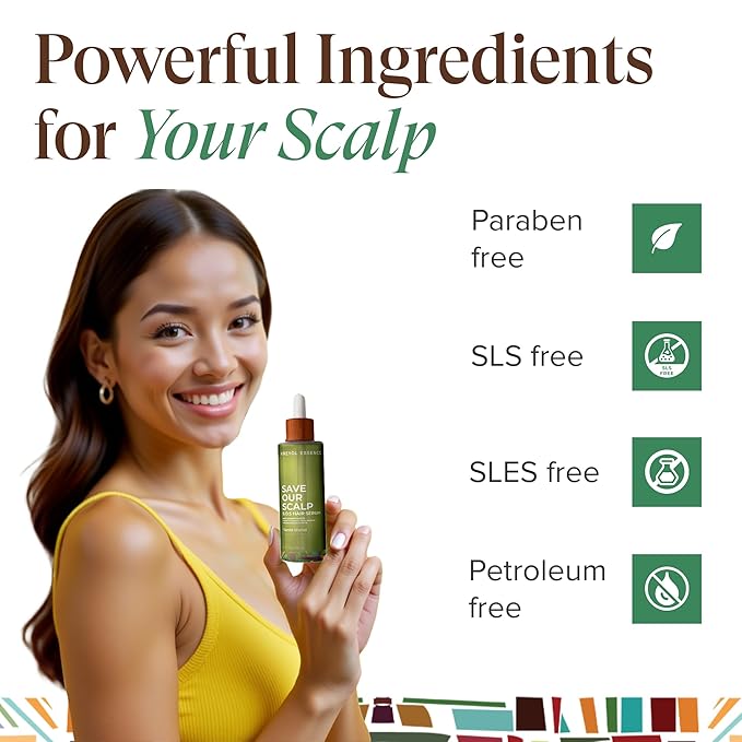 Kreyol Essence - Save Our Scalp Serum (S.O.S Serum) - Redensyl + Haitian Black Castor oil, Fuller Looking Hair, Cold Pressed Castor Oil, Natural Ingredients 1.7 oz