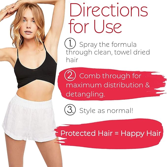 Coconut Thermal Protection Spray - Prevents Frizz and Split Ends for All Hair Types - Heat Defense Up To 450ºF - 8.45fl.oz