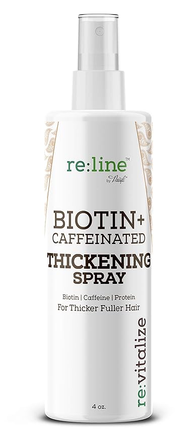 Biotin Hair Thickening Spray for Volume and Growth - NATURAL Volumizer with CAFFEINE for Thicker, Fuller Hair in Seconds