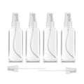 ZEROFIRE 4 Pack Spray Bottles 2oz Clear Plastic Empty Refillable Mini Spritzer for Travel, Cleaning, Gardening, Skin Care Atomizer for Essential Oils, Perfume