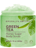Brooklyn Botany Green Tea Honey Sugar Scrub for Body 10 oz – Deeply Hydrating and Gently Exfoliating Body Scrub for Women and Men – Moisturizing and Nourishing the Skin
