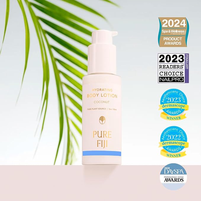 PURE FIJI Hydrating Body Lotion Travel Size, Coconut (3oz/90ml)