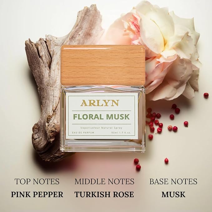 ARLYN Floral Musk Eau De Parfum Inspired by Dyp.tiqu.e F.l.eur De Peau, Long-Lasting Perfume for Men and Women, Vegan & Eco-Conscious with Clean Ingredients, Musk, Amberwood, Rose - 50ml / 1.7 oz