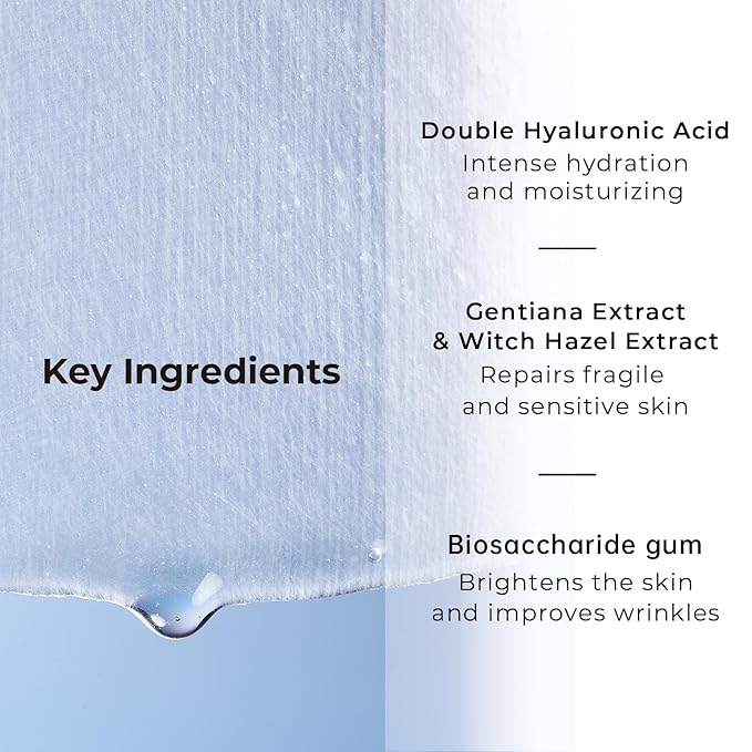 +WIS+ Intensive Hydrating Natural Face Masks 24 EA | Hyaluronic Acid & Collagen | Tend Skin, Sensitive Skin Safe | Pore Minimizing, Elasticity Boost | Dehydrated Skin Repair | Galentines Gifts Bulk