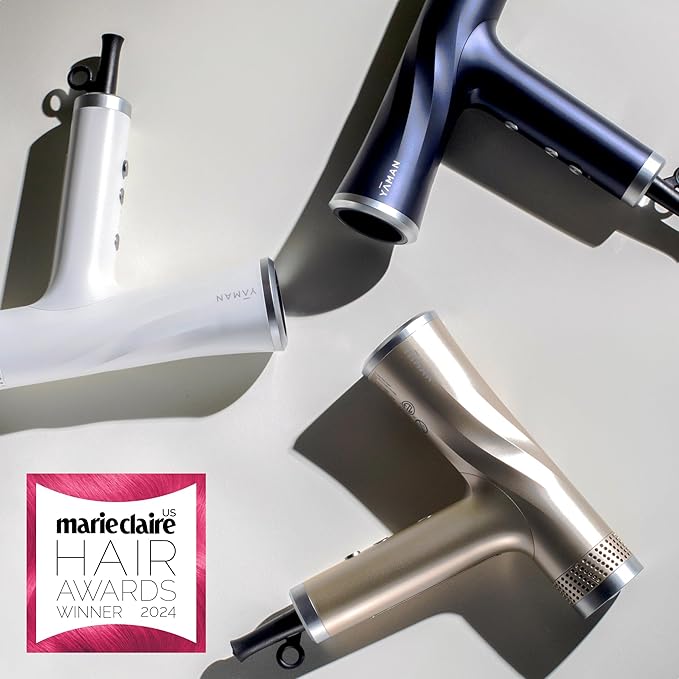 YA-MAN SPA Styler Blow Dry + Scalp Massage Essential Kit| Professional Hair Styling (Navy)