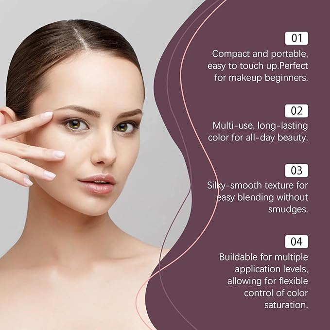 Mitlume Perfect Color Duo-Shadow Liner 2-in-1 Eyeliner & Eyeshadow,Chiura Plum Eyeshadow Stick,Waterproof Smudge-Proof Long-Lasting Makeup, Effortless Smoky or Natural Eye Makeup,Easy to Color(01+06)