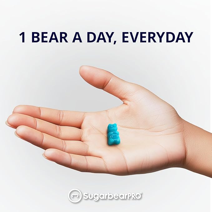 Sugarbear Bamboo Scalp Massager & Scrubber + Vegan Hair Vitamin Gummies 3 Month Supply, Extra Strength Biotin 6000mcg for Relaxing Scalp Care & Supporting Healthy Hair