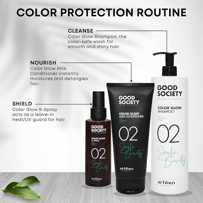 Artègo Good Society Color Glow K-Spray (5.1 fl oz) – Leave-In Two-Phase Conditioner Spray for Color Protection & Shine