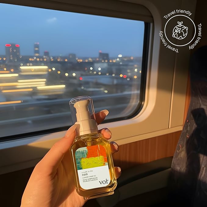 Voir Haircare Luxury Hair Oil - Deep Hydration for Dry, Damaged Hair - Smooths Frizz, Adds Shine & Locks in Moisture - Lightweight with Rosehip, Sunflower & Jojoba Oils, Mood-Enhancing Scent (2 Fl Oz)