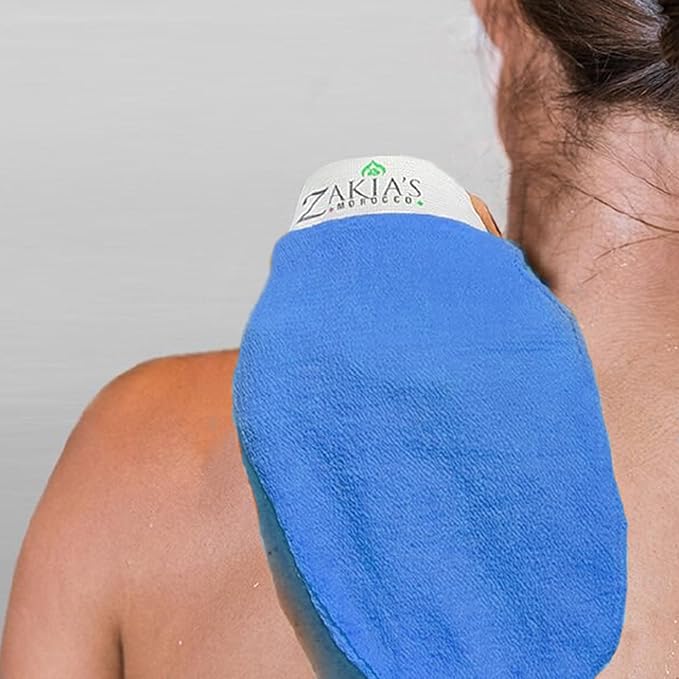 Original Kessa Exfoliating Glove -Value Pack (2 pcs) - Teal Blue