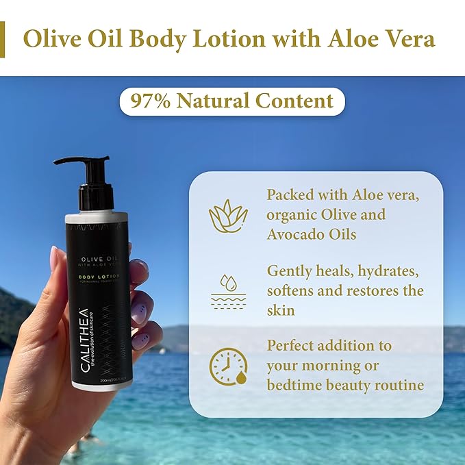 Calithea Endless Hydration Bundle: Donkey Milk Body Lotion, Aloe Vera Body Lotion, Chamomile & Avocado Hand Cream