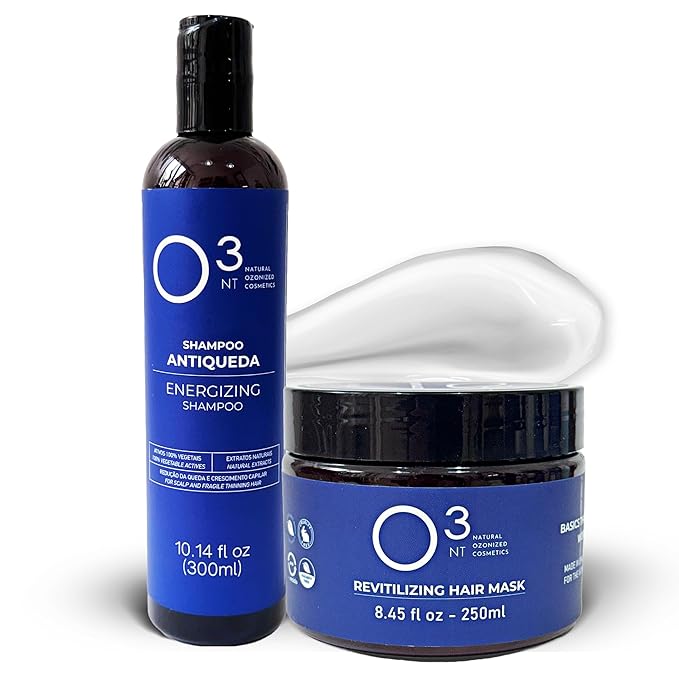 Energizing Shampoo + Revitalizing Mask Kit - High-Performance Natural Treatment - Energizing for Scalp and Fragile Thinning Hair - 10.14 Fl Oz Mask 7.05Fl Oz