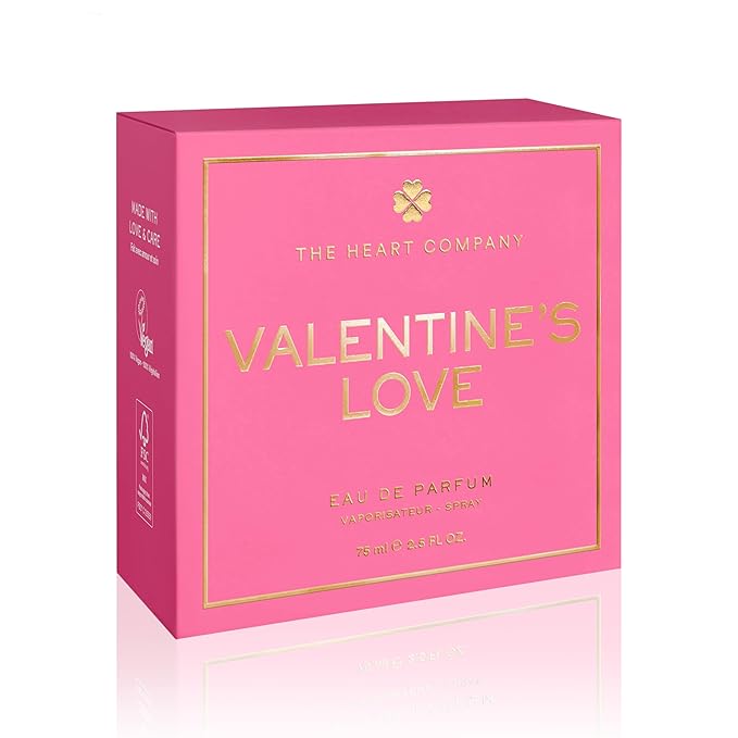 VALENTINE'S LOVE Perfume for women | Floral Sweet Fragrance | Valentine's Day Gift | Vegan Heart Shaped Perfume 75ml - 2.5 fl oz.