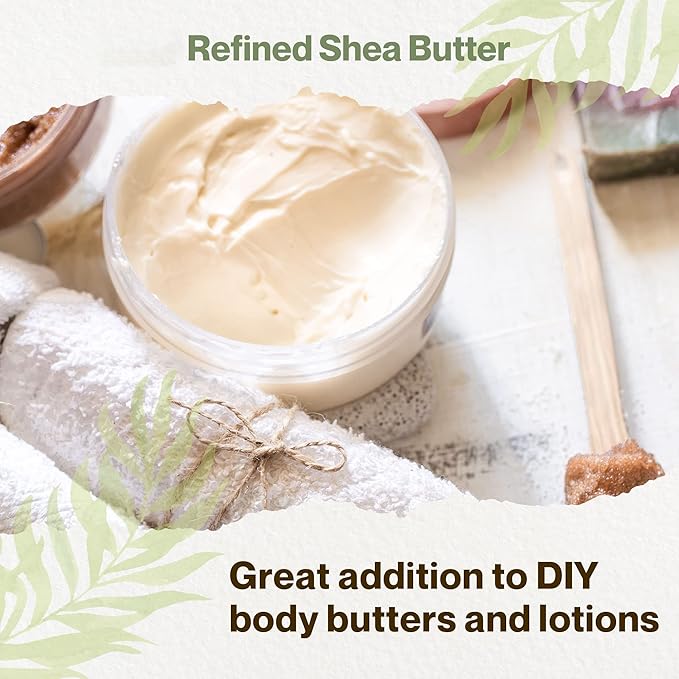 uh*Roh*Muh Refined Shea Butter From France 32 oz – Odorless & Smooth Texture – Cosmetic Grade Shea Butter for Skincare, Hair Care, Soap Making, Lotions, Balms & DIY Formulations - Net Wt. 1.75 lbs
