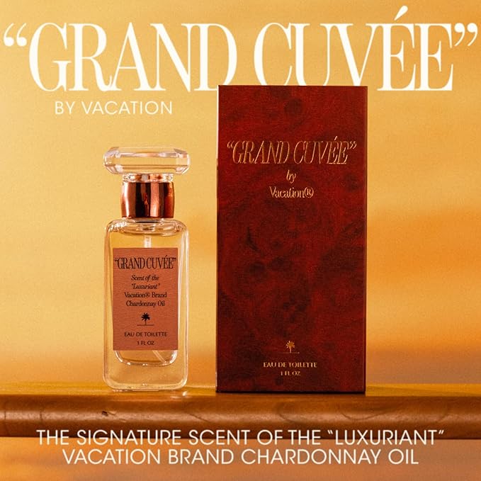 Vacation Eau De Toilette Trio, Signature Scents of "VACATION", "AFTER SUN" & "GRAND CUVÉE", Coconut, Aloe Vera, Argan, Amber & Summer Fragrances, Unisex Perfume Gift Set, 3 x 1 fl oz