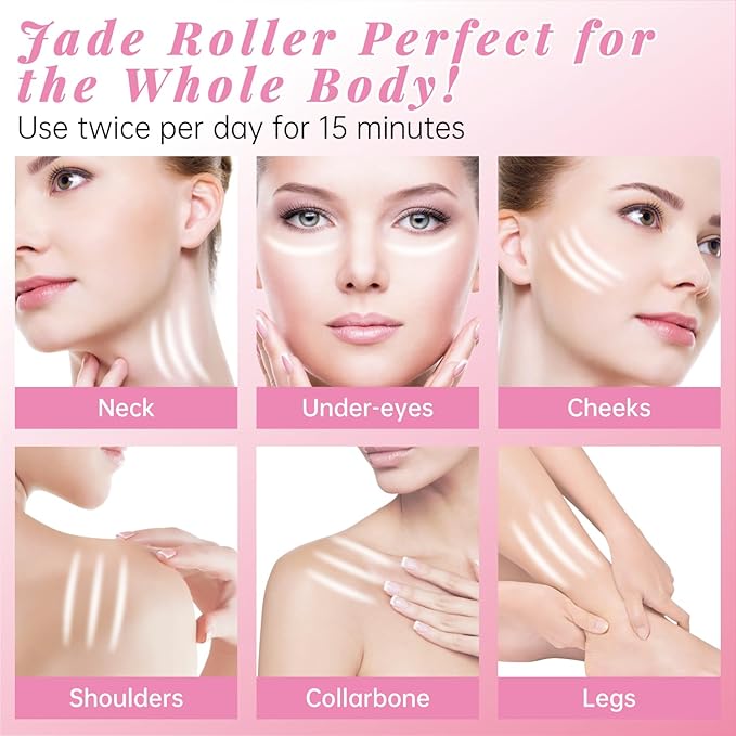 ZNÖCUETÖD Ice Face Facial Jade Roller and Ice Face Mask Cold Cooling Gel Mask Gift Set for Women Aging Wrinkles Lifting Firming Puffy Eyes, Eye Face Neck Roller Massager SPA Tools