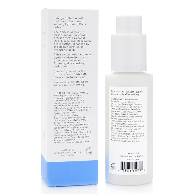 PURE FIJI Hydrating Body Lotion Travel Size, Coconut (3oz/90ml)