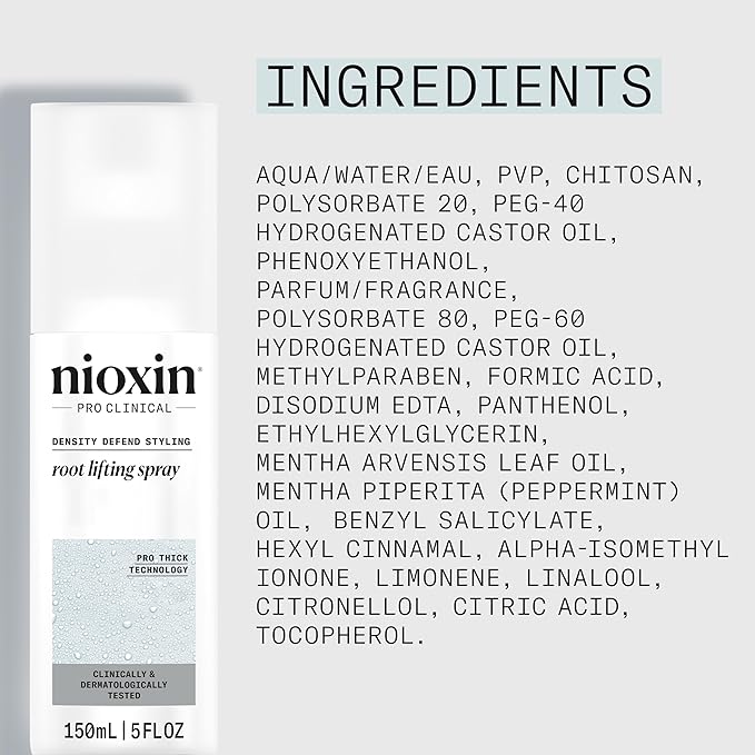 NIOXIN Density Defend Styling Root Lifting Spray Hair Thickening Spray Texturizes and Volumizes 5.1 Fl oz, (Pack of 2)