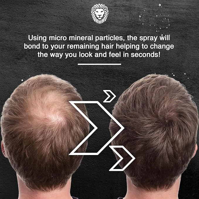 MANE Hair Thickening Spray & Root Touch Up, Seal & Control Combo Pack, Instantly Thicker Hair for Men & Women, Fill in Hairlines and Hide Thinning and Fine Patches - Silver, 12 Colors (6.76 oz)