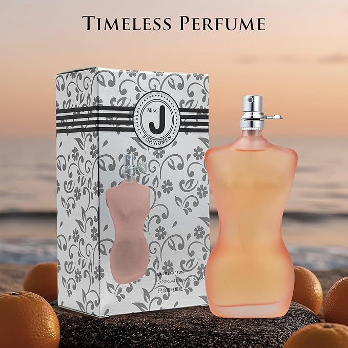 Miss J for Women - Floral and Warmth Fragrance - Top Notes of Rose, Star Anise, Orange, Pear, Bergamot, Iris, Orchid & Plum - Base Scent of Vanilla & Cinnamon - Elegant 100ml Bottle, Parfume for Women