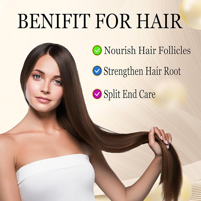 Hair Growth Oil Serum - Lightweight Hair Oil with Biotin,Castor & Rosemary for Thinning Hair - Visibly Thickening Treatment to Reduce Shedding,Hair Frizzy & Nourish Scalp - For Women & Men,60ml