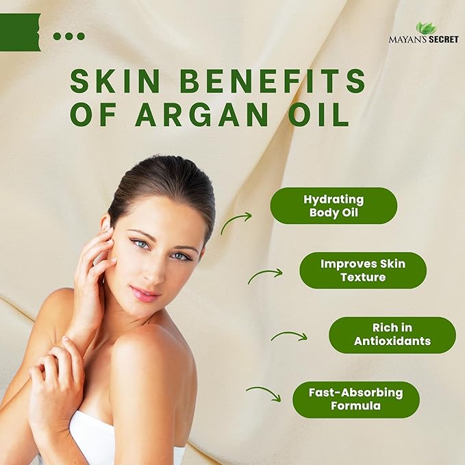 Pure Carrier and Essential Oils for Skin Care, Hair, Body Moisturizer for Face-Anti Aging Skin Care (Argan Oil Organic, 4oz)