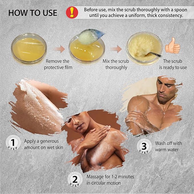 Salt Body Scrub Eucalyptus & Mint For Men– Moisturizes, Exfoliates & Nourishes Skin – Cleanses & Detoxifies with Dead Sea Minerals – Dead Sea Collection - 23.28 OZ