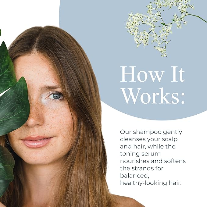 Energizing Shampoo + Hair Serum Kit - High-Performance Natural Hair Treatment - Ozone Therapy - Strengthening & Toning for Healthy Hair - Shampoo 10.14 Fl Oz Serum 2.03 Fl Oz