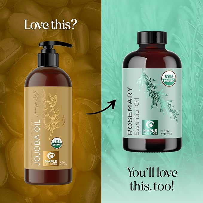 Organic Jojoba Oil Cold Pressed Unrefined - 100% Pure Organic Certified Oil for Skin Hair & Nails - Organic Skin Care & Natural Beauty DIY Carrier Oil - Dermatologist Tested & Non GMO (16 Fl Oz)