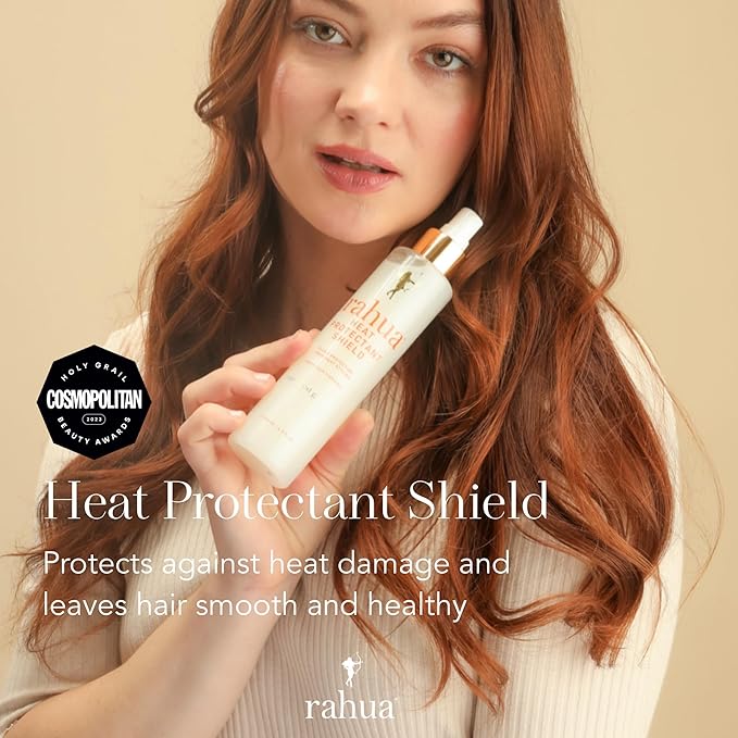 Rahua Heat Protectant Shield Spray, Vegan Lightweight Heat Protection for All Hair Types, Thermal Styling Primer, Morete & Hibiscus, Shea & Quinoa, Tropical Guava & Coconut Scent, 6.5 Fl Oz