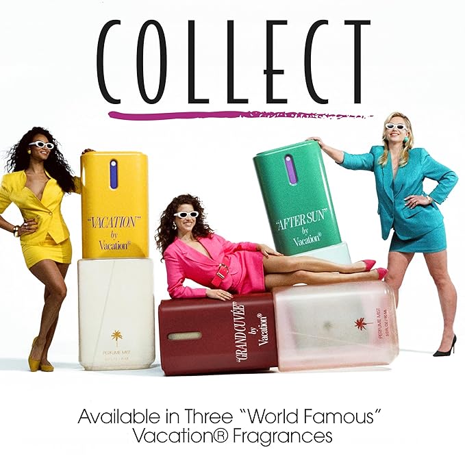 VACATION GRAND CUVÉE Body Mist, Perfumed Body Spray for Women & Men, Aloe Vera, Argan Oil, Amber, Vanilla Bean, Peach & Oceanic Scent, Layer with Eau de Toilette, Travel Size 3 fl oz