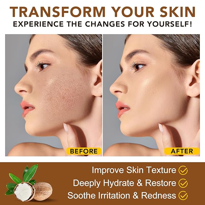 2 Pack Shea Butter Raw, Unrefined Body & Face Butter - 100% Natural Vitamin A, E & F - Long-Lasting Hydration for Dry Skin, Hair Care, 7.8 oz