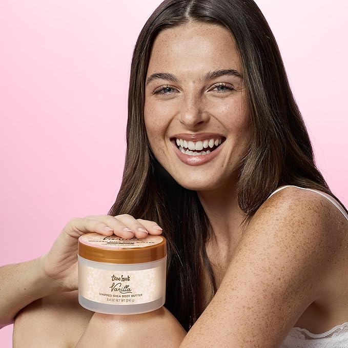 Tree Hut Vanilla Whipped Shea Body Butter, Long-Lasting Hydration for Soft, Smooth Skin, Nourishing Essential Body Care, Lightweight Moisturizer, 8.4 fl oz
