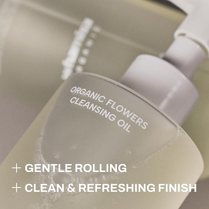 Whamisa Organic Flowers Cleansing Oil, Face Cleanser, Fermented Ingredient-Rich Makeup Remover for Deep Cleansing, Pore Care, Gentle Rolling, Easy Clean, Korean Skin Care (260ml)