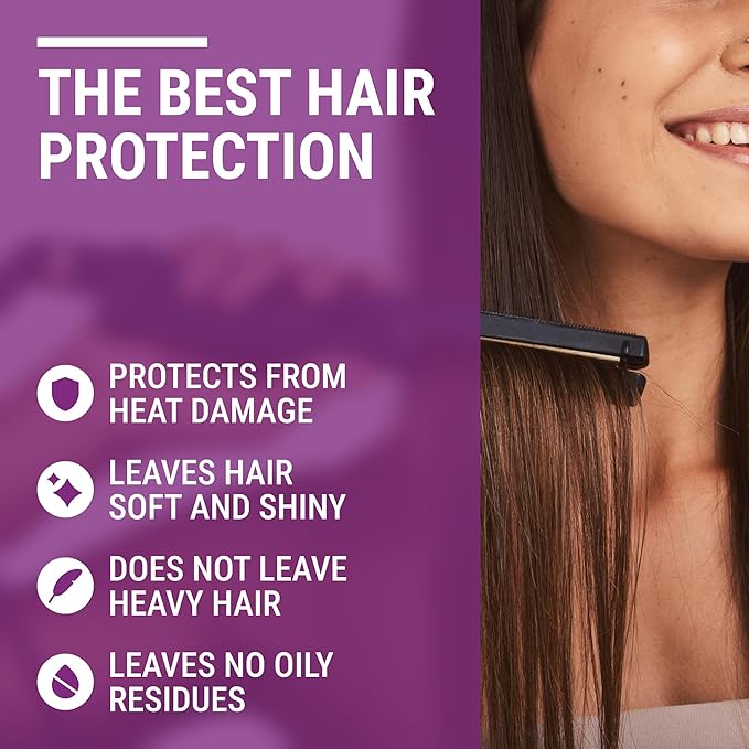 NEATLY Leave-In Keratin Heat Protectant Spray for Hair for Dry, Damaged, Frizzy Hair - Nourishing Formula, Frizz Control, Humidity Shield - No Parabens, Sulfates or Phthalates, 8.5 Oz