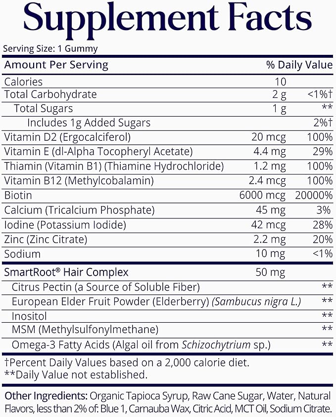 Sugarbear Bamboo Scalp Massager & Scrubber + Vegan Hair Vitamin Gummies 3 Month Supply, Extra Strength Biotin 6000mcg for Relaxing Scalp Care & Supporting Healthy Hair